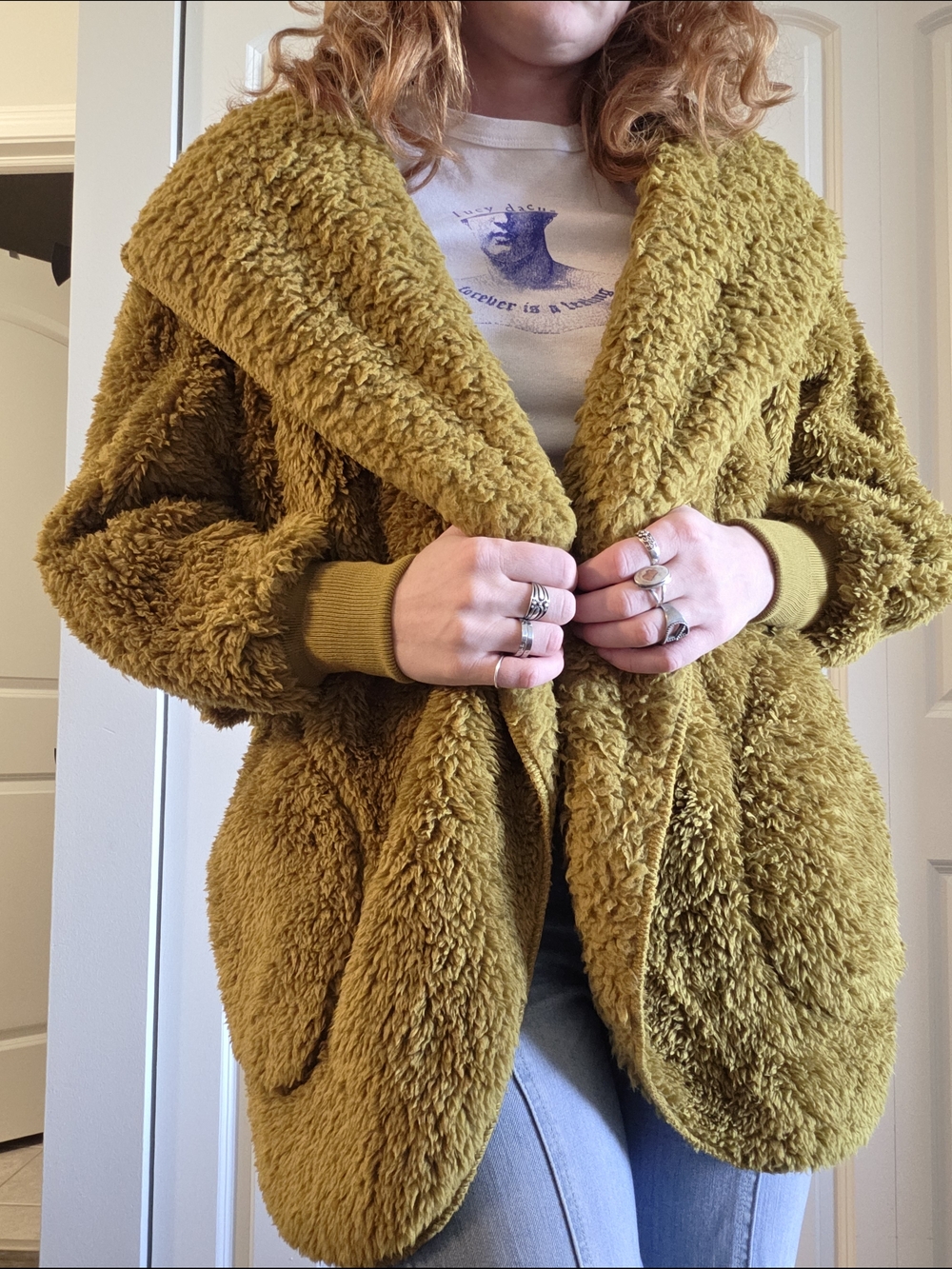 Nordic Beach Plush Hooded Teddy Jacket - NWT